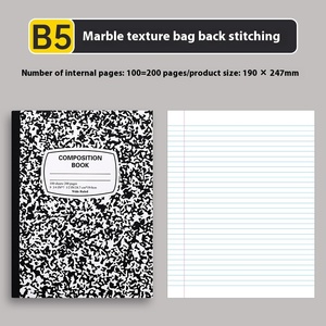 Kompozisyon defteri kalınlaşmış B5 Sewings moda notları baskılı stok-ücretsiz hediye çantası geri not defteri - Product Image 2