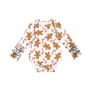 Lindo pelele con estampado <span class=keywords><strong>de</strong></span> copos <span class=keywords><strong>de</strong></span> nieve para bebé, mono personalizado <span class=keywords><strong>de</strong></span> manga larga para Navidad, mono <span class=keywords><strong>de</strong></span> manga larga para bebé <span class=keywords><strong>de</strong></span> 0 a 24 meses - Product Image 3