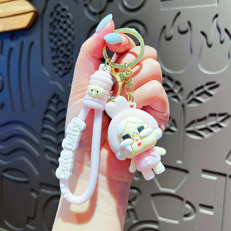 Honey Baby Crying ハンドメイドクローン 予備シール付き Wholesale New Crying Baby Keychain Trendy Flocking Pendant with
