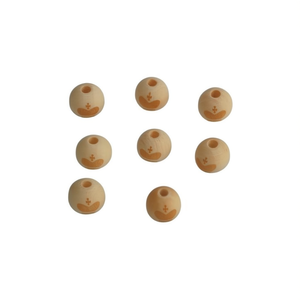 Perline in legno con design a corona da 20 mm per accessori di abbigliamento - Product Image 2