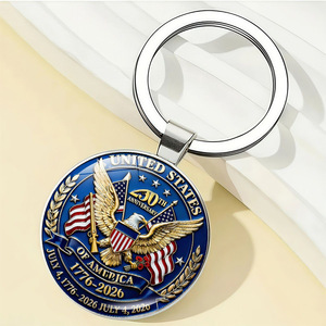 2026 USA 250 Years of Freedom Commemorative <strong>Keychain</strong> 1776-1926 Liberty Bell American Patriotic Independence Metal Key Ring - Product Image 4