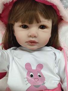 Juego Grande de Muñeca <span class=keywords><strong>Reborn</strong></span> Personalizada de Vinilo de Silicona con Piel Blanca y Biberón Realista - Product Image 4