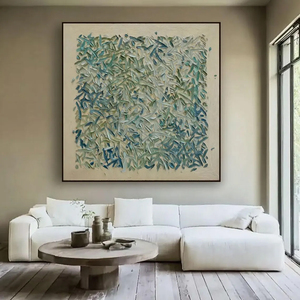 <span class=keywords><strong>Cuadro</strong></span> Decorativo de Pared para el Hogar de Lujo, Arte Abstracto con Patrón de Hojas Texturizadas, Pintura al Óleo Pintada a Mano sobre Lienzo, <span class=keywords><strong>Cuadro</strong></span> Grande Moderno para Sala de Estar - Product Image 3
