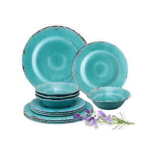 Juego de <span class=keywords><strong>Vajilla</strong></span> de Estilo Antiguo, 12 Piezas, <span class=keywords><strong>Vajilla</strong></span> de <span class=keywords><strong>Melamina</strong></span> - Product Image 1