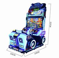 Machine de jeu d'arcade de course automobile anglaise en métal à monnayeur pour 2 joueurs, simulateur de conduite double pour enfants, pour centre de divertissement
