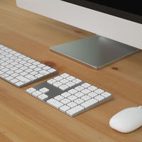 Teclado Numérico Inalámbrico Portátil Recargable ABS Plateado de 34 Teclas para Entrada de Datos y Contabilidad