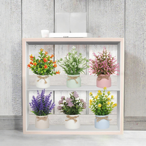 塑料仿真高仿真度盆花小型迷你盆栽植物适合家庭办公室桌面装饰 - Product Image 2