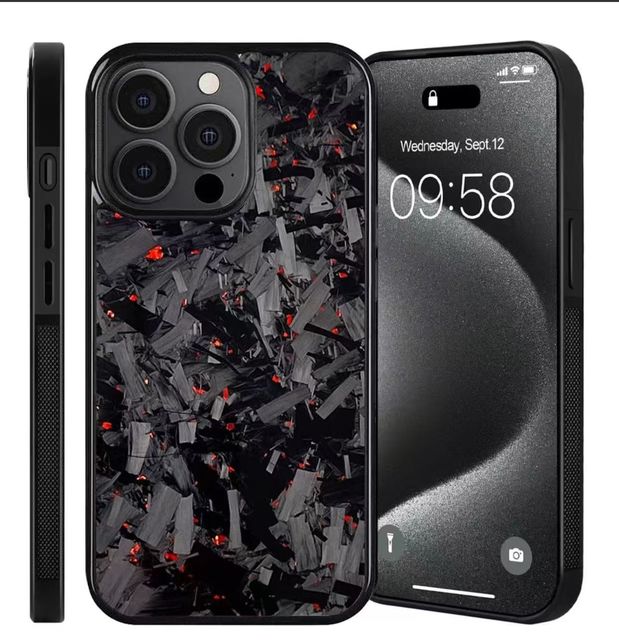 OEM Custom 100% Real Carbon Fiber Sheet 3K Twill/Plain Carbon Fiber for IPhones 13 14 15 16 Cover Magnetic Phone case