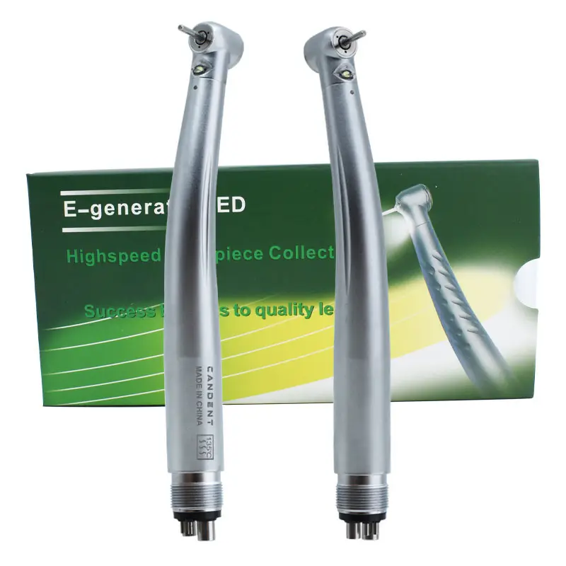 Custom Dental Product LED Handpiece Toruqe 3 Way Spray Push Button Ceramic Turbine High Speed E-generator Dentisty Drills