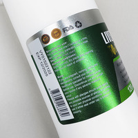 Etiquette BOPP argentée métallisée Logo personnalisé Etiquettes en rouleau étanches Texture givrée Autocollants pour produit de santé