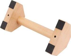 บาร์วิดพื้นทำจากไม้แบบวางซ้อนกันได้อุปกรณ์ออกกำลังกาย2ชิ้น - Product Image 3