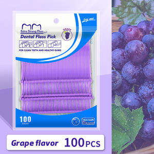 Fil dentaire à mâcher aromatisé à la menthe, jetable, 100 pièces par sachet, pour soins bucco-dentaires - Product Image 4