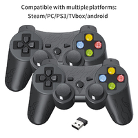 Controlador de juego inalámbrico 2,4G Joystick Gamepad doble para Android TV Box PC PS3 y Steam Gaming Joypad
