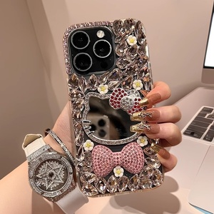 Coque de téléphone miroir chat en strass faite à la main pour <span class=keywords><strong>13</strong></span> Pro Max/XS Max/8 Plus - Product Image 4