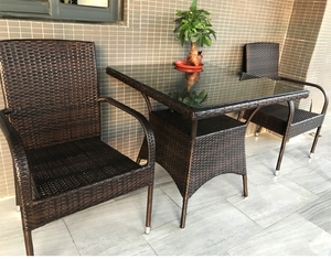 Mobilier d'extérieur moderne au design personnalisé pour bricolage Ensemble table et <span class=keywords><strong>chaise</strong></span> en rotin pour balcon <span class=keywords><strong>jardin</strong></span> maison modulaire d'appoint patio sectionnel en osier - Product Image 6