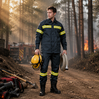 Tenue de pompier certifiée ignifuge, réfléchissante, antistatique, imperméable, résistante aux hautes températures, pour la sécurité et les interventions d'urgence en cas d'incendie