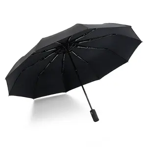 210T Pongee Double Layers Umbrella 3 Faltbarer voll automatischer Regenschirm 10K wasserdichter wind dichter Regenschirm