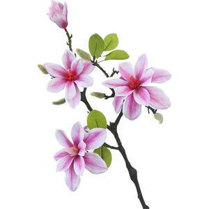 Fleur de Magnolia Artificielle en Soie Yulan Effet Naturel, Vente Chaude Usine, pour Décoration de Table à Domicile, Fleur de Magnolia Artificielle Réaliste - Product Image 1