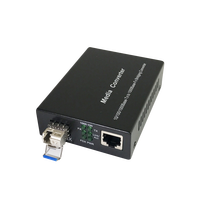 Convertidor de Medios SFP OEM&ODM de 20 km, Transceptor de Fibra Óptica Gigabit, Ranura SFP + 2 Puertos de Cobre, 1310nm/1550nm, DC 5V