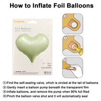 Ballons en feuille métallique en forme de cœur en gros - Décorations de fête pour la Saint-Valentin, les anniversaires, la fête des mères, Halloween (22 pouces)