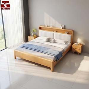 Juego de Muebles de Dormitorio con Cama King Size de Madera Sólida Nórdica para Hotel, Apartamento o Pension, Personalizado al por Mayor - Product Image 4