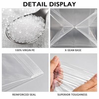 Sac en PE transparent à fond carré, doublure de carton en HDPE/LDPE, ouverture supérieure, étanche, thermoscellable, durable, pour emballage de palettes et de boîtes en vrac