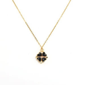Bijou tendance personnalisé plaqué or 18 carats Collier trèfle à quatre feuilles en forme <span class=keywords><strong>de</strong></span> cœur avec aimant diamant et <span class=keywords><strong>amitié</strong></span> pour la Saint-Valentin - Product Image 6