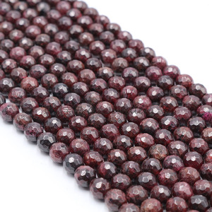 Perles en vrac À Facettes Grenat Minéral Perles Pour La Fabrication De Bijoux Bracelet de Guérison Naturel Perles de pierre - Product Image 2