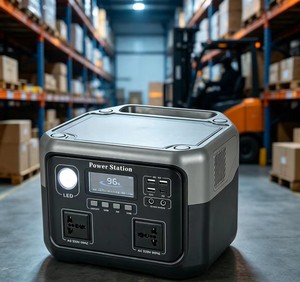 เครื่องกำเนิดไฟฟ้าพลังงานแสงอาทิตย์แบบพกพา 600W แบตเตอรี่ LiFePO4 สำรองไฟฉุกเฉิน คลื่นไซน์บริสุทธิ์ MPPT 448Wh พร้อมไฟฉาย - Product Image 2