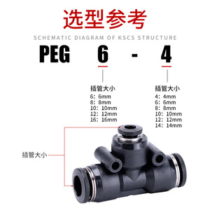 Apocalypse PEG6-4 Endotracheal Connector <b>Plug</b> In T-Type Reducing Tee 6mm To 4mm <b>Adapter</b> For Medical Use - Product Image 1
