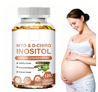 Capsules de Myo & D-Chiro Inositol, Soutien Hormonal et Ovarien, Complément Alimentaire Végétalien pour Femmes, Marque Privée OEM