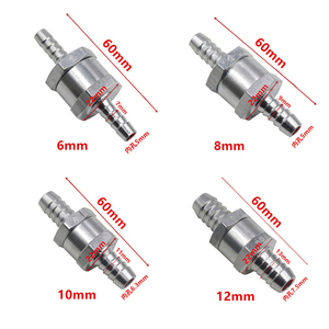 Clapet anti-retour universel en aluminium 6mm 8mm 10mm 12mm pour conduites de carburant, huile, eau, essence, diesel - Product Image 4