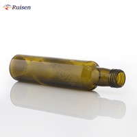 Bouteille de 200, 300, 500 ml marron, couleur thé, vert olive pour usage domestique avec adaptateur et bec verseur