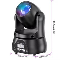 UNOXINE 40W RGB LED Mini Projecteur à Tête Mobile avec Contrôle DMX512, Indice de Protection IP33 pour Éclairage de Scène/Discotèque