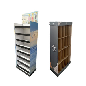 Su misura di alta qualità cartone ondulato PDQ Stand espositore Rack con materiali riciclati che svaniscono stampa lamina d'oro - Product Image 3