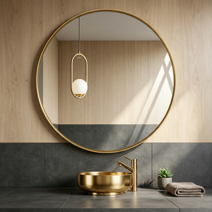Espejo de Baño con Iluminación LED Antivaho, Montado en la Pared, Marco de Aluminio, Interruptor Táctil Inteligente, Diseño Moderno para Uso en Hoteles - Product Image 3