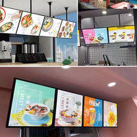 Écran de menu LED Restaurant Affichages de menus de restauration rapide Boîte à lumière LED