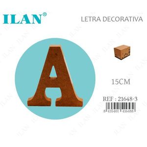 Ilan Lettera Decorativa in Legno A 15Cm per Decorazione Murale - Product Image 1