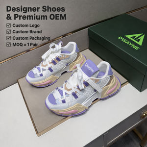 2026 Luxury Designer <b>shoe</b> for Men Women High Quality Mesh Sneakers Purple Lilac Beige Chunky Platform Casual Sport Style New - Product Image 1