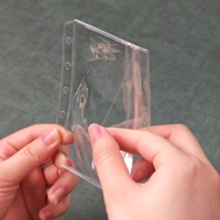 Nouvelles pochettes transparentes en PVC à double poche, 6 trous, ouverture latérale, A8 M5, enveloppes de budget, sacs de classement de documents imperméables