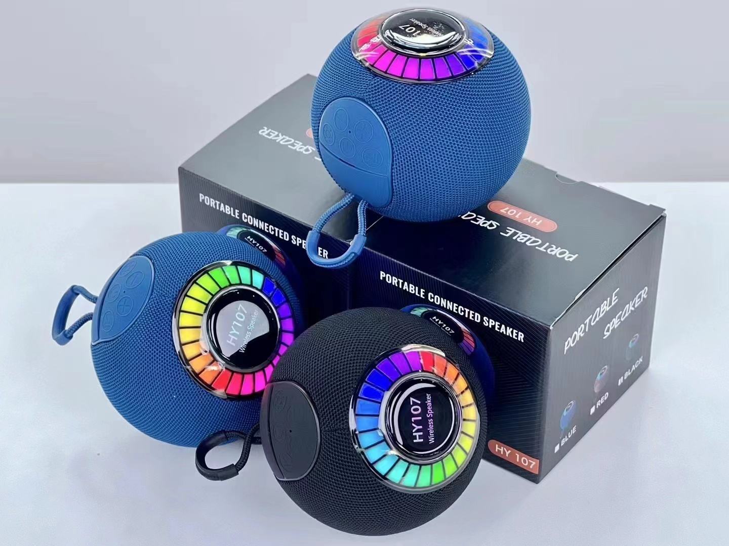 Portable Wireless Speaker With Fm Radio Rgb Light, Mini