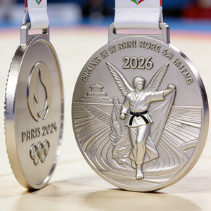 Medallas Deportivas <span class=keywords><strong>de</strong></span> Metal Doradas al Por Mayor, Económicas, Personalizadas para Maratón, Kick Boxing, Karate, Taekwondo - Product Image 1