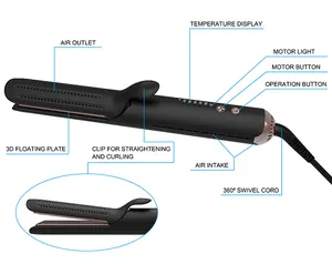 Hot Selling Fast Airflow 2 in 1 Hair Straightener and Curler for Home Use and Durable Hair Irons