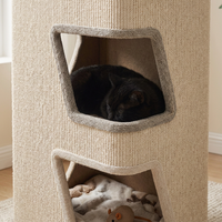 Lit pour chat de luxe en bois massif, minimaliste et moderne, lavable, chaud pour l'hiver, idéal pour chambre à coucher ou salon