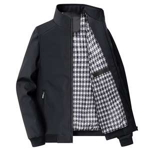 Chaqueta Bomber Impermeable con Cuello Alto para Hombres de Mediana Edad y Mayores, Estilo Urbano, Primavera-Otoño 2023, Talla Grande, Casual para Papá y Abuelo - Product Image 6