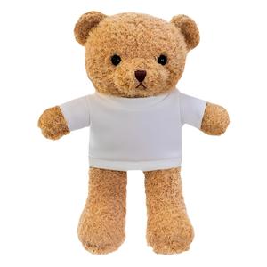Benutzer definierte mehrfarbige Teddybär Plüsch tier Kleine Menge Gefüllte Baumwolle Körper mit PP-Füllung T-Shirt Schul pullover Graviertes Logo - Product Image 3