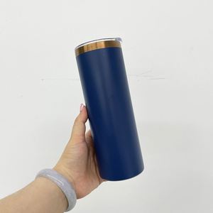 Gobelet isotherme droit et fin plaqué cuivre de 20 oz pour vinyle, bouteille d'eau de voyage colorée en acier inoxydable de 20 oz - Product Image 4