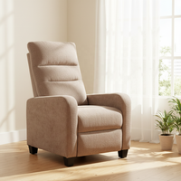 Fauteuil inclinable moderne individuel réglable, fauteuil de relaxation pour salon et chambre, chaise de loisirs pliable en bois extensible