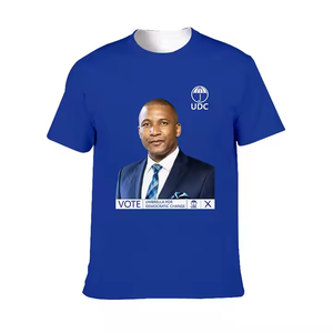 Wholesale Unisex All Over Print Sublimation T Shirts Custom Polyester with Botswana UDC Political Election Campaign Feel