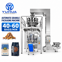 Machine d'emballage verticale entièrement automatique YH à plusieurs têtes de pesage pour sucre, riz, sel, noix, céréales, café, grains torréfiés et granulés